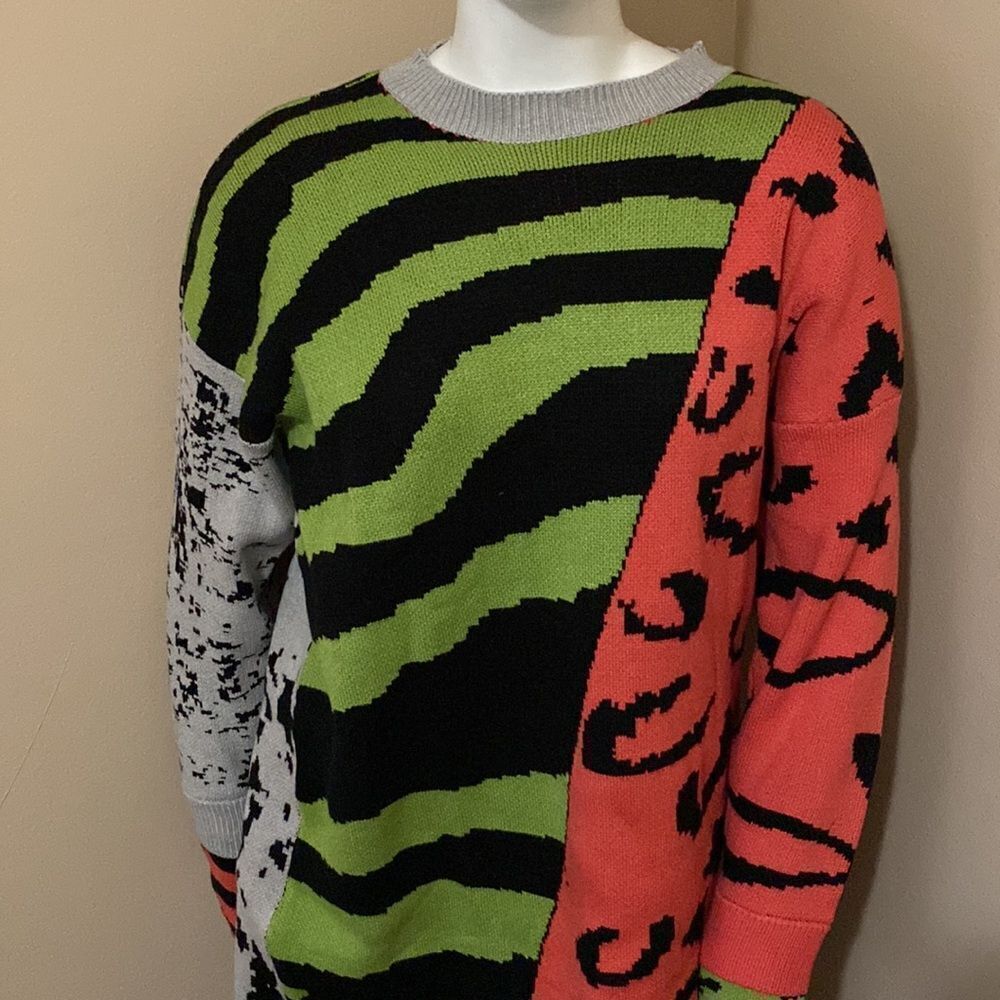 NWOT Oversized Multi-Color Sweater Dress - Picture 10 of 16